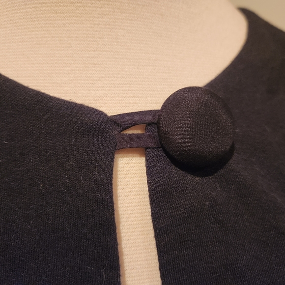 Graham and Spencer Black Shift Dress With Button in Front, US Size S - Picture 7 of 9